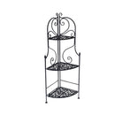 Scaffale per Piante in Metallo 3 Piani 48x33H120cm Jessica Nero