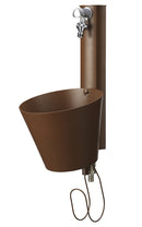 Fontana a Parete da Giardino con doppio Rubinetto Belfer 42/PRS Ruggine