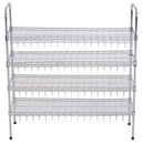Scarpiera in Metallo con 4 Ripiani Regolabili 75x25x87 cm 