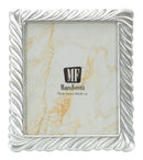 Cornice Carvy 26,3x1,6x31,2 cm in Resina e Vetro Argento      