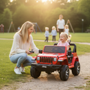 Macchina Elettrica per Bambini Fuoristrada Jeep Wrangler Rubicon 12V con Telecomando Rosso