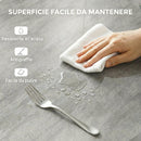 Tavolo Pieghevole 2-6 Persone Ø110x76 cm Ali Pieghevoli Struttura Acciaio Doppia X Grigio Cemento      