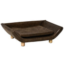 Divano per Cani e Gatti Imbottito 73x53x21 cm in Similpelle Marrone
