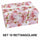 Set 10 Scatole cartone fiori rosa bianco rettangolare