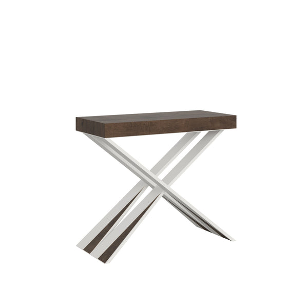 sconto Consolle Allungabile 90-196x40x77 cm in Nobilitato Marrone