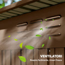 Casetta da Giardino 159x106x181 cm con Prese d'Aria e Porta Scorrevole in Metallo Marrone      