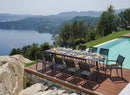 Tavolo Allungabile da Giardino 200/300x102x75 cm Porto Ercole in Alluminio Antracite