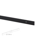 Binario per Porte Scorrevoli con Kit di Accessori 200 cm in Acciaio Emuca Nero