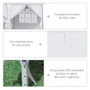 Gazebo Pieghevole 6x3m Funi e Picchetti Bianco