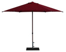 Ombrellone da Giardino Ø3 m Palo Ø38 mm in Alluminio Effetto Legno Tessuto Olefin Trend Wood Bordeaux