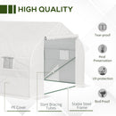 Serra per Piante Verticale 4 Ripiani 6x3x2m Rivestimento in PE Bianco