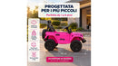 Macchina Elettrica per Bambini Licenza Jeep Wrangler Rubicon 12V con Sedili in Pelle e Telecomando Fucsia 