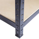 Set 3 Scaffali Senza Bulloni 90x45x180 cm in Acciaio Nero  
