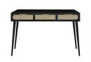 Consolle 3 Cassetti 110x40x78 cm Josine in Legno Nero