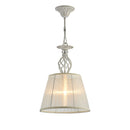 Lampada pendente Elegant in Metallo Grace Bianco con Oro