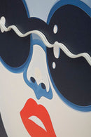 Stampa con LED su Tela Cecille 80x4x120 cm in Tela e Plastica e MDF Multicolor      