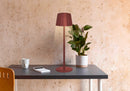 Lampada da Tavolo Dimmerabile Ø11,5x38 cm Accensione Touch USB in Ferro e Allluminio Ruggine