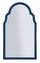 Specchio da Muro Tangeri Blu 47x1x80 cm in MDF e Vetro e Specchio Blu