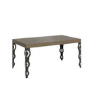 Tavolo Allungabile 160-420x90x77 cm Karamay Tortora Telaio Antracite 