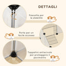 Recinto per Animali Modulabile 175x70x45 cm  con 20 Pannelli e 2 Porte in Acciaio e PP Bianco e Nero  