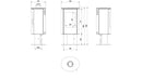 Stufa a Legna 52,8x108,6x42,2cm Flig Westfield Bianca con Piastrelle Bianche