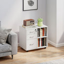 Cassettiera da Ufficio Schedario  con 3 Cassetti Serratura e Chiavi 60x40x56 cm Bianco 