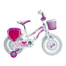 Bicicletta per Bambina 16" 2 Freni Fiocco BKT Bianca e Rosa