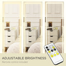 Specchio da Terra 40x37x156,5 cm con Luce LED Dorato