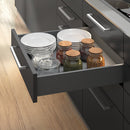 Kit Cassetto Vertex H93 mm con Pannelli Inclusi Larghezza 600 Grigio Antracite Emuca