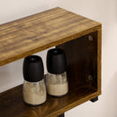 Scaffale Cucina con Multipresa 60x42x153 cm in Legno e Acciaio Marrone Rustico