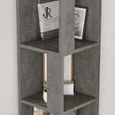 Libreria angolare 31,4x31,4x158,9 cm Piano cemento 5 ripiani