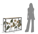 Console Spring 108x36,8x80 cm in Ferro e MDF e Vetro Multicolor      