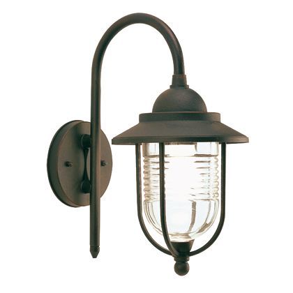 Lampada Applique Piccola in Basso Color Ruggine da Esterno Linea Porto Sovil sconto