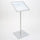Espositore a Leggio con Piantana 50,5x47,7x2,3 cm in Alluminio Porta Menù Silver