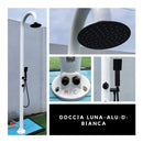 Doccia da Giardino in Alluminio con Doppio Attacco Acqua Sined Luna Alu Bianco