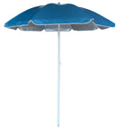 Ombrellone da Mare Ø1,8 m Palo Ø32 mm in Acciaio e Nylon Blu