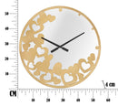 Orologio Oro Heart Ø55x4 cm in Ferro Specchio e MDF Oro