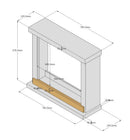 Camino Elettrico da Pavimento 75x67,8x24,5 cm Effetto Fiamma 1500W Sined Sorano Avorio