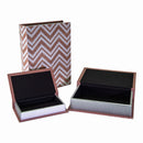 Set 3 Scatole libro in Similpelle marroncino 