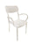 Sedia Impilabile da Giardino 53x55x88 cm con Braccioli in Polipropilene Bianca