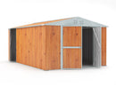 Casetta Box da Giardino in Lamiera di Acciaio Porta Utensili 327x459x217 cm Enaudi Legno