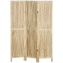 Paravento Separè da Interno 3 Pannelli 120x1,6x170 cm design a spina di pesce Legno Naturale 