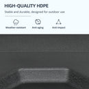 Basi per Ombrellone da Giardino 88,5x88,5x12 cm in HDPE Nero