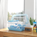 Gabbia per Criceti a 3 Piani 47,5x31,5x29,5H cm con Accessori Azzurro   