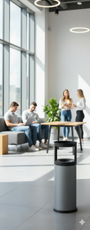 Pattumiera Gettacarte Ø25xh80 cm Autoestinguente Posacenere in Acciaio Verniciato Grigio