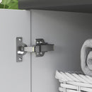 Mobile Sottolavabo da Bagno con Armadietto 2 Ante 80x34x60 cm Bianco Lucido  