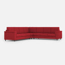 Divano Angolare 7 Posti 286x286x85 cm Marrak in Tessuto Rosso