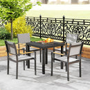 Tavolo da Giardino 78x78 cm Tavola da Pranzo Effetto Legno Nero      