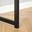 Scrivania da Ufficio Angolare 120x72,5x76,5 cm in MDF e Metallo Nero