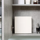 Specchiera Bagno a Parete 80x19,8x64cm con Anta e Mensole Laterali Grigio